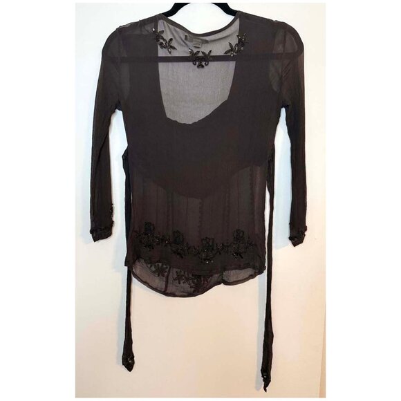 Sheer Embroidered Top - Picture 2 of 5